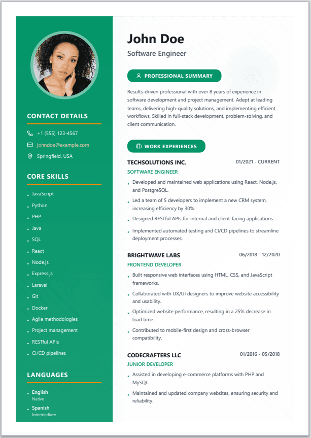 Modern CV Template